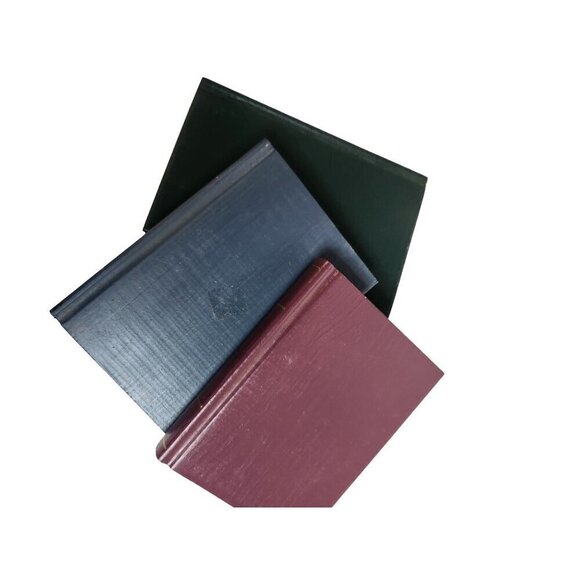 Miniature Book Set - Red Blue & Green Covers Primitive Decor, Rustic Country Acc - Picture 4 of 8